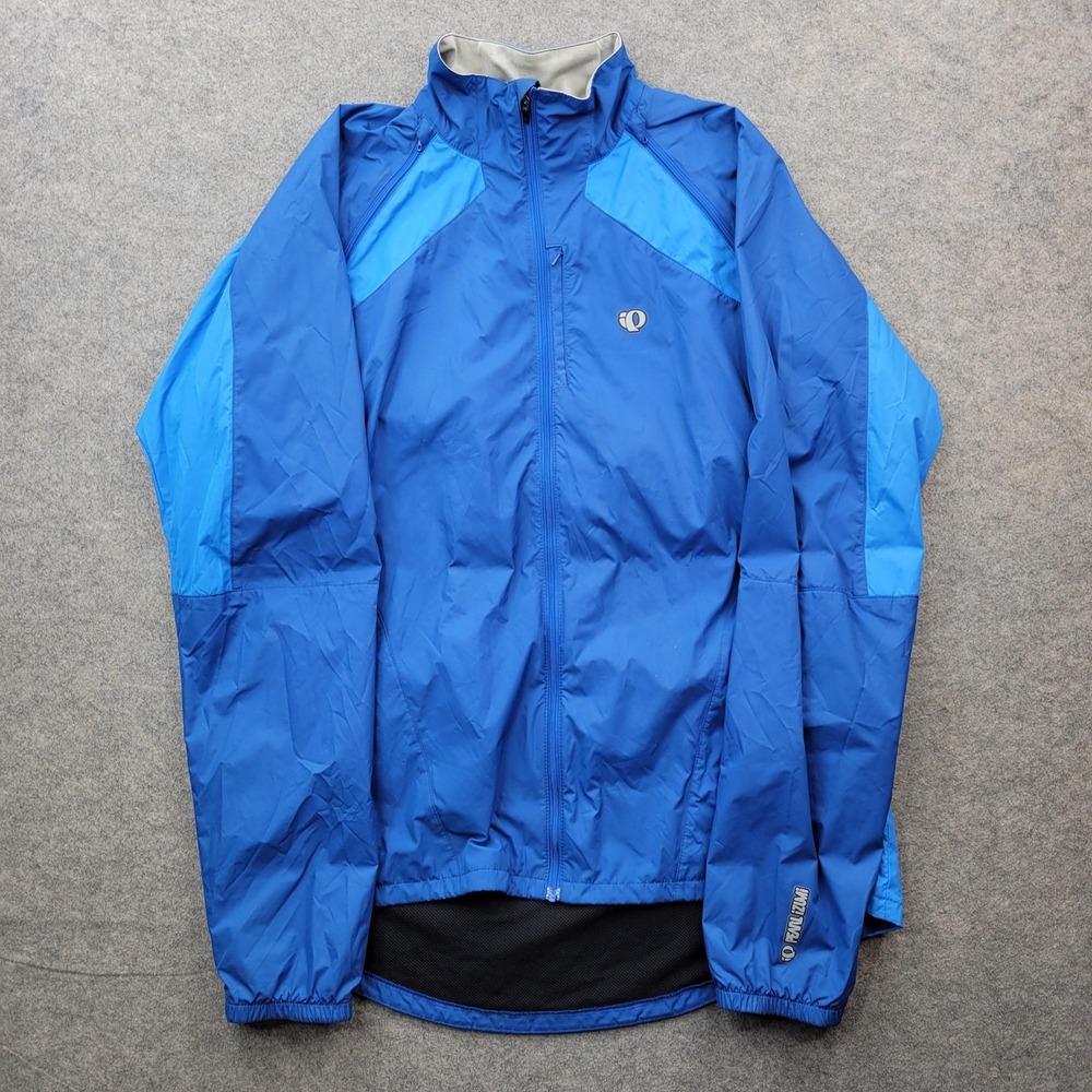 Pearl Izumi Jacket Mens XL Blue Full Zip Cycling Windbreaker Ventilated‎
